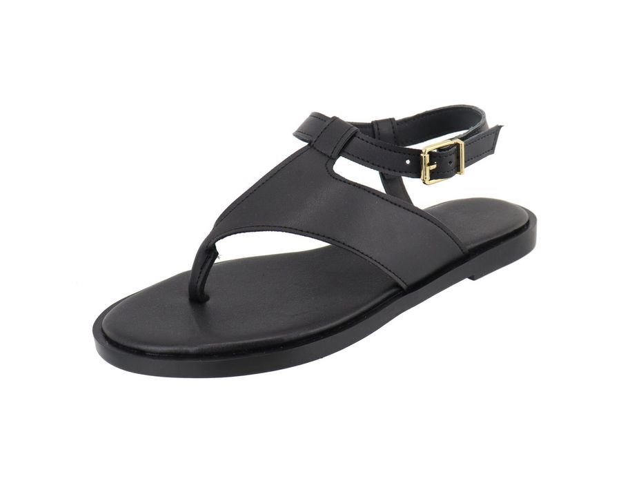 Flat Rasteira Mila Preta | KUENTO SHOES