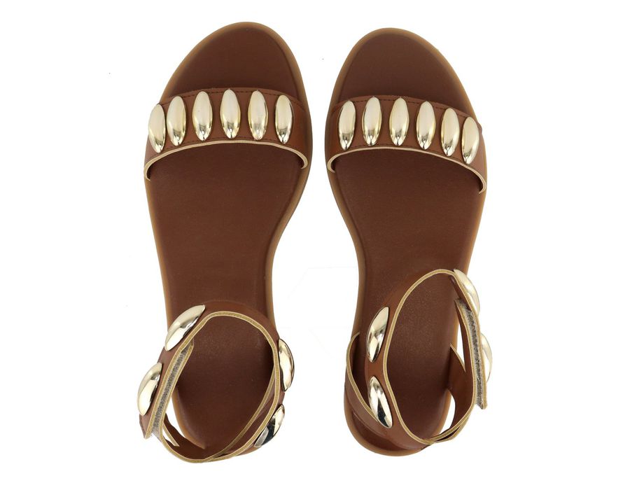 Flat Rasteira Nina Caramelo | KUENTO SHOES