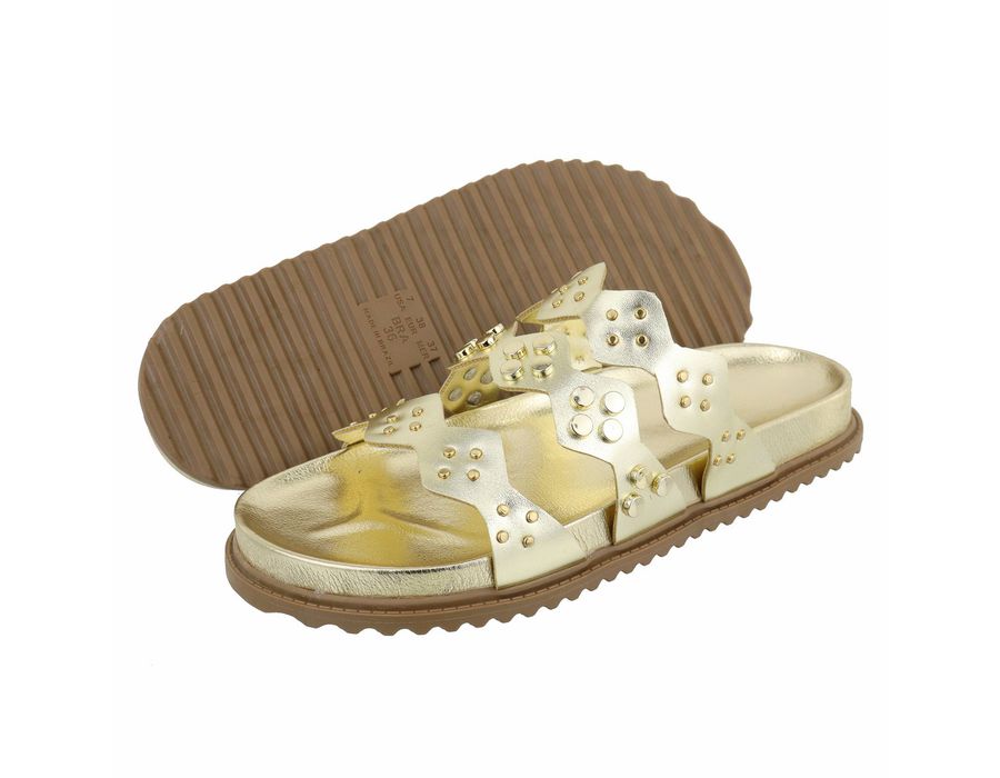 Flat Lia Ouro Light | KUENTO SHOES