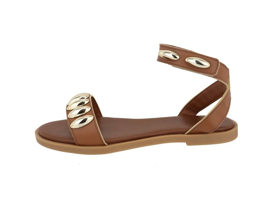Flat Rasteira Nina Caramelo | KUENTO SHOES