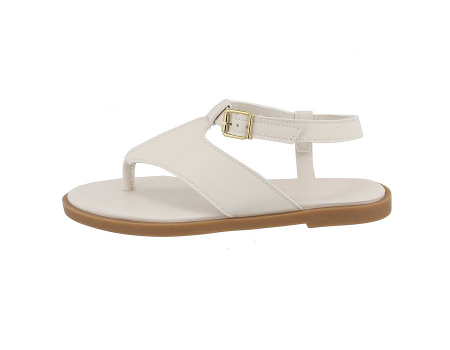 Flat Rasteira Mila Off White | KUENTO SHOES