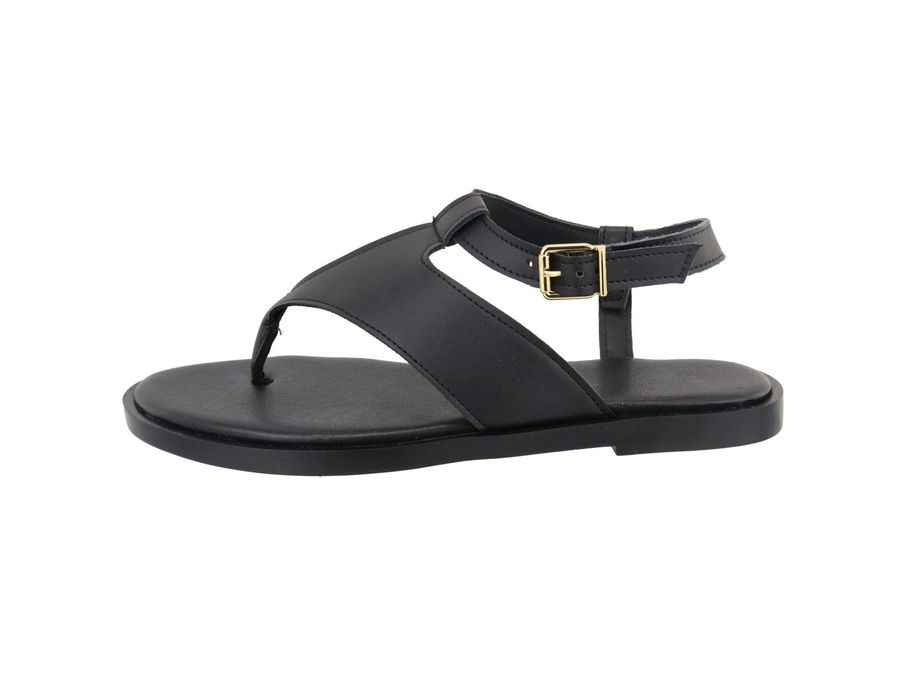 Flat Rasteira Mila Preta | KUENTO SHOES